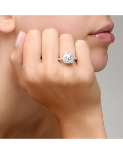 Pomellato Maxi-size Ring White Gold 18kt, Rose Gold 18kt, Diamond (horloges)